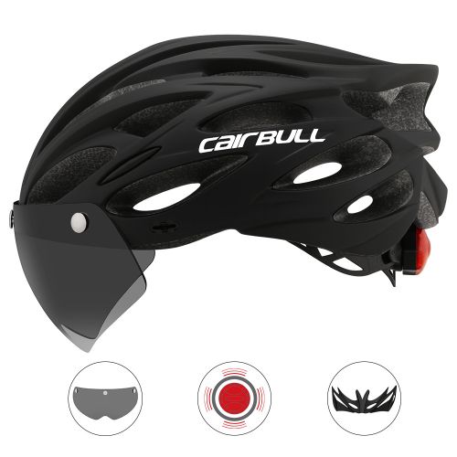 Cairbull Road Mountain Bike Riding Helmet With Lens & Brim Taillight